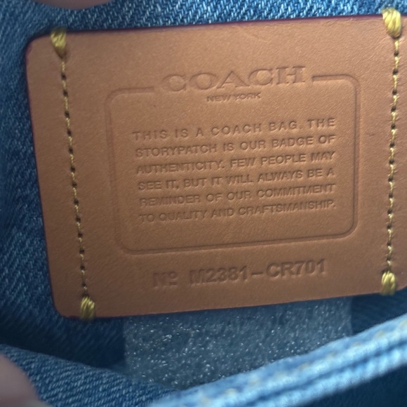 Coach Blue Quilted Crossbody Bag - Picture 6 of 10